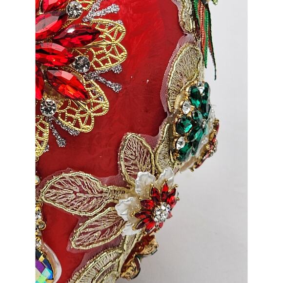 Mark Roberts Christmas 2024 King's Jewel Fancy Finial Ornament 8" Red Frosted - Picture 13 of 16